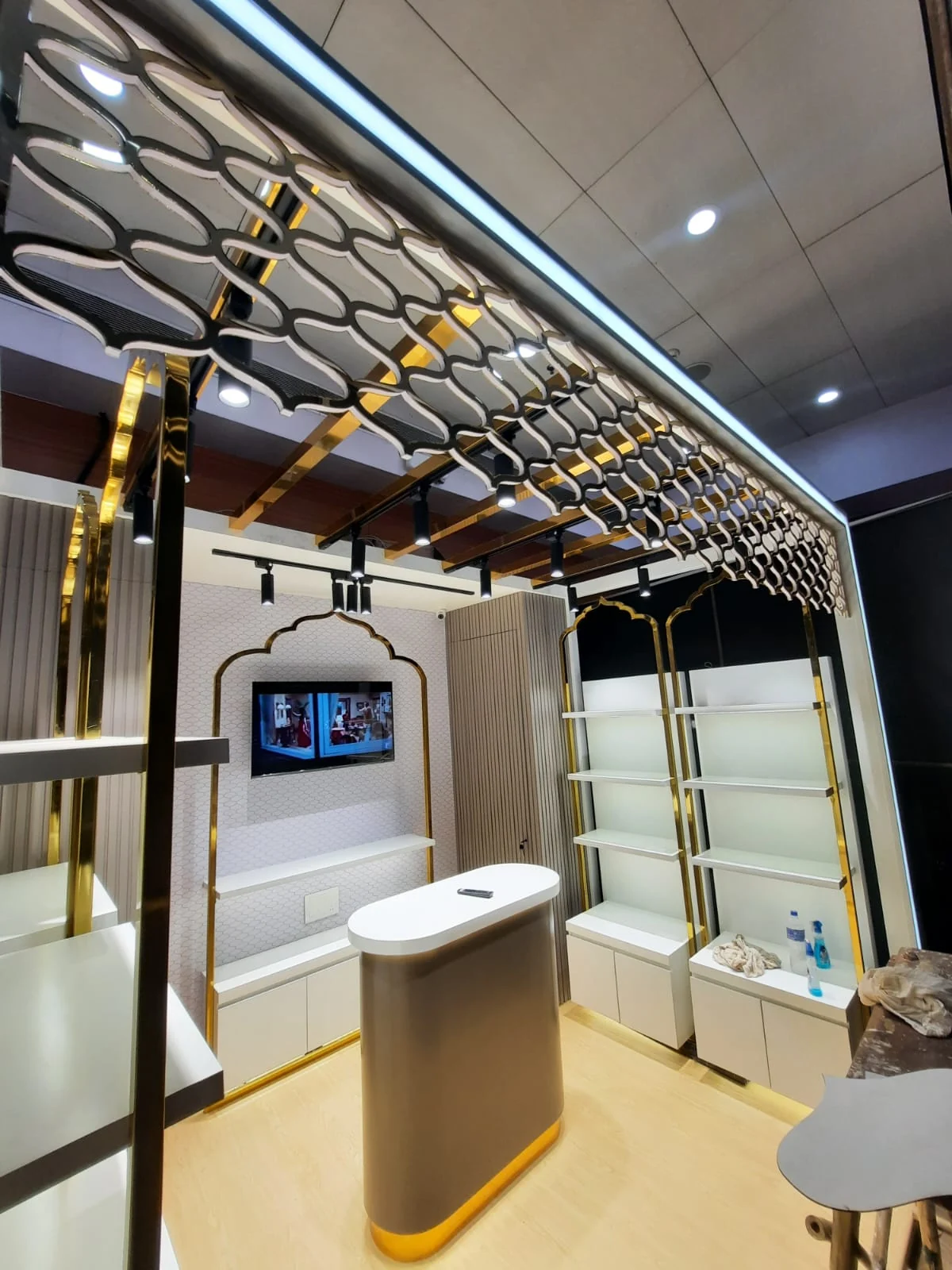 Bikaji store interior and display counter at Jaipur Airport